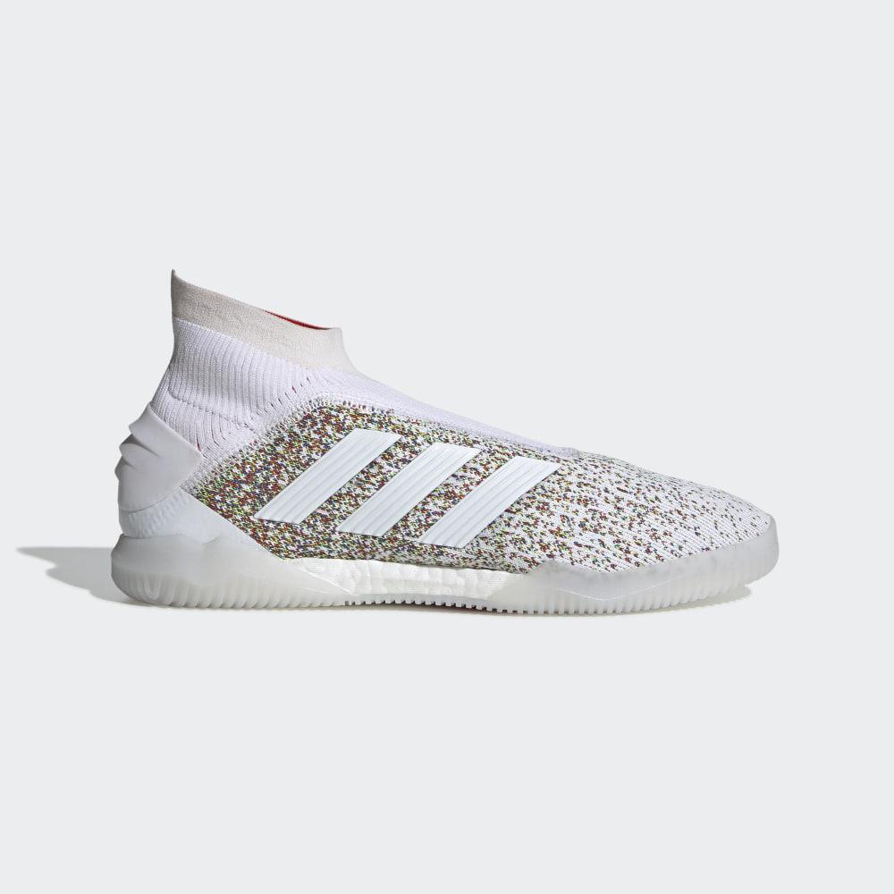 Adidasi Fotbal Adidas Predator 19+ Barbati Romania - Albi/Rosii F36992